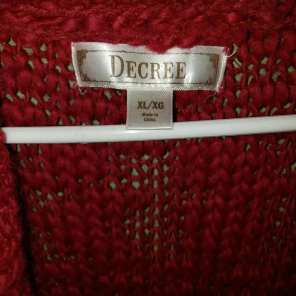 Decree XL short sleeve red/pink open Cardigan - Picture 3 of 5